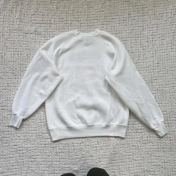 Womens White Vintage 90's Oxford University Crewneck Sweatshirt - Size Medium - Picture 4 of 4